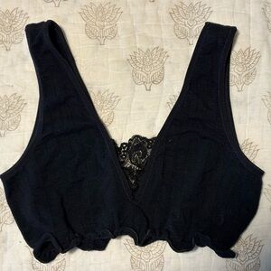 Elegant Anthropologie Navy Lace Bralette
